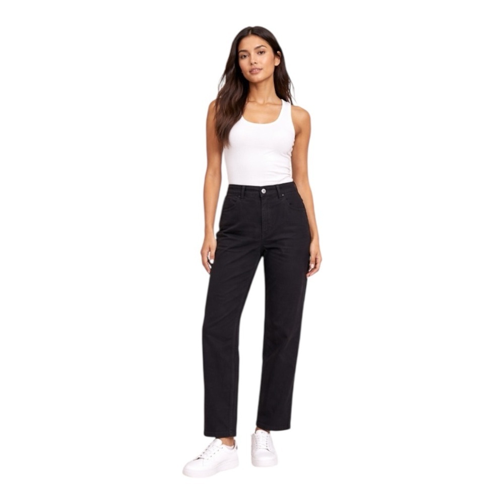 NWT Free People Washed Black Straight Leg Pants, Size 4